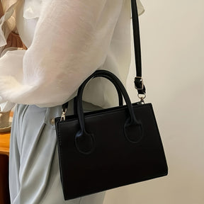 Bolsa De Mão Quadrada Na Moda Para Mulheres, Bolsa Transversal Mini Simples, Bolsa De Ombro Com Alça Superior Minimalista