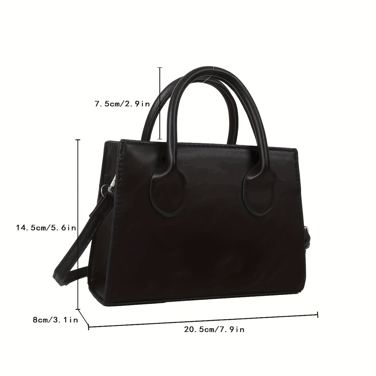 Bolsa De Mão Quadrada Na Moda Para Mulheres, Bolsa Transversal Mini Simples, Bolsa De Ombro Com Alça Superior Minimalista